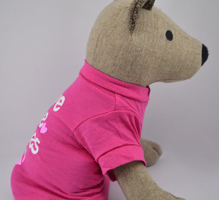 Ingyen puszi feliratos pink kutya póló 3