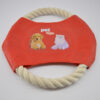 Piros kötélből készült frizbi kutya játék 1