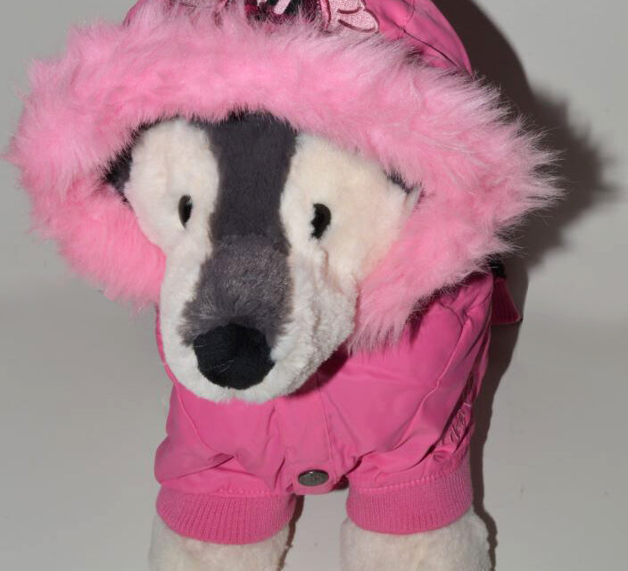 Rózsaszín, szőrmés meleg téli kutyakabát 3